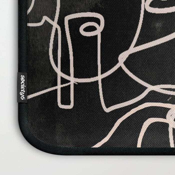 abstract line art faces 4 Laptop Sleeve Gallery Image 3