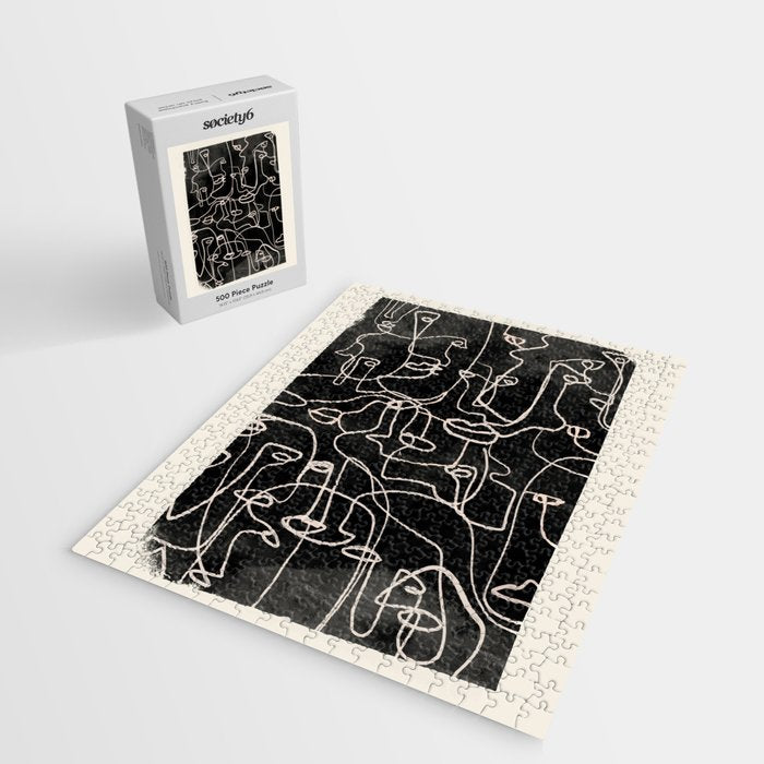 abstract line art faces 4 Jigsaw Puzzle Gallery Image 2