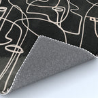 abstract line art faces 4 Rug Gallery Image 4