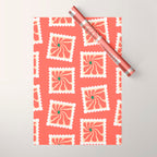 Vintage flower postage stamp pattern Wrapping Paper Gallery Image 1