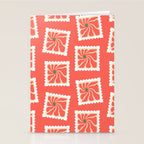 Vintage flower postage stamp pattern Stationery Card Gallery Image 2