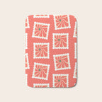 Vintage flower postage stamp pattern Bath Mat Gallery Image 1