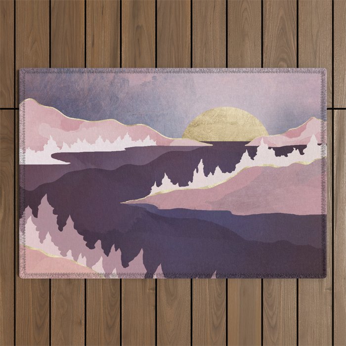 Mauve Lake Outdoor Rug Gallery Image 1