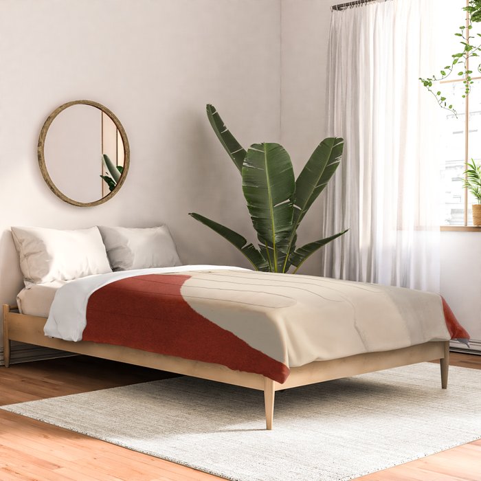Minimal White Cat 3 Comforter Gallery Image 2