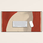 Minimal White Cat 3 Desk Mat Gallery Image 1