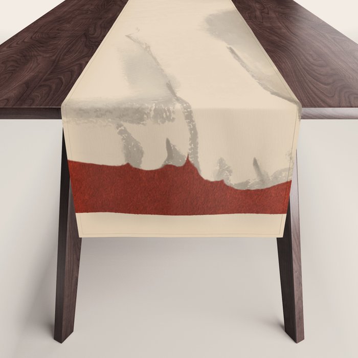 Minimal White Cat 3 Table Runner Gallery Image 1