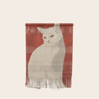 Minimal White Cat 3 Wall Hanging Gallery Image 1