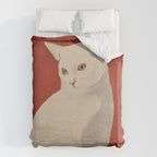 Minimal White Cat 3 Duvet Cover Gallery Image 6
