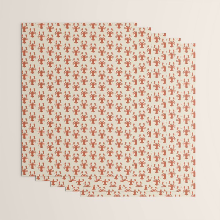 Coastal Lobsters Nautical Crustacean Wrapping Paper Gallery Image 3