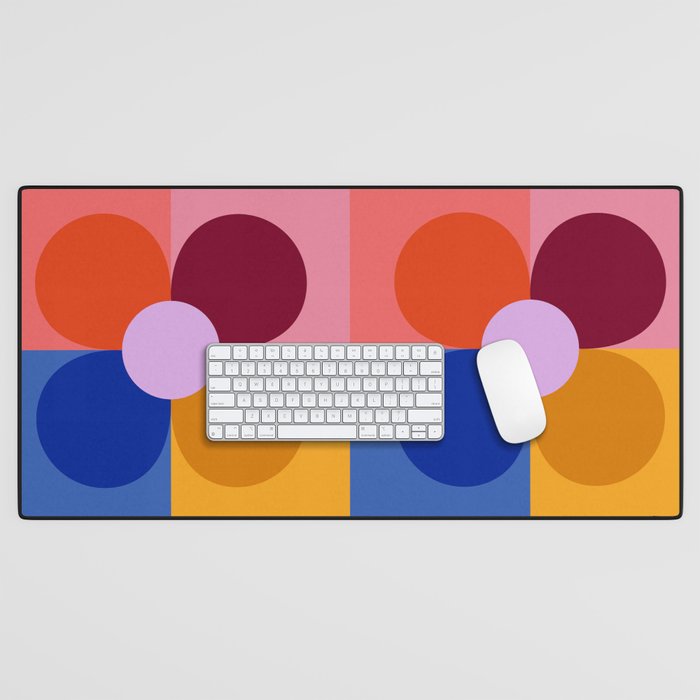 Color Block Bloom Desk Mat Gallery Image 1