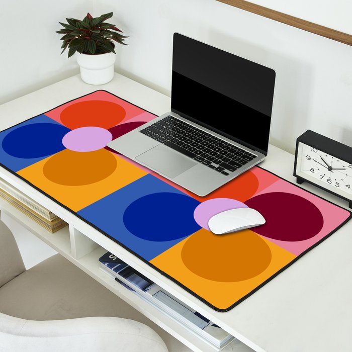Color Block Bloom Desk Mat Gallery Image 2