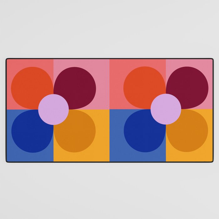 Color Block Bloom Desk Mat Gallery Image 3