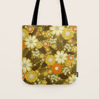 1970s Retro/Vintage Floral Pattern Tote Bag Gallery Image 1