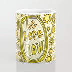 be here now // flower power // retro surf art by surfy birdy Coffee Mug Gallery Image 4