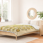 be here now // flower power // retro surf art by surfy birdy Duvet Cover Gallery Image 2