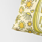be here now // flower power // retro surf art by surfy birdy Pillow Sham Gallery Image 4
