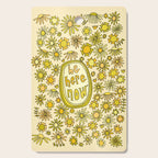 be here now // flower power // retro surf art by surfy birdy Cutting Board Gallery Image 1