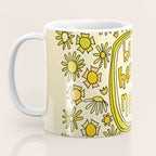 be here now // flower power // retro surf art by surfy birdy Coffee Mug Gallery Image 3