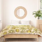be here now // flower power // retro surf art by surfy birdy Duvet Cover Gallery Image 3