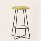 be here now // flower power // retro surf art by surfy birdy Stool Gallery Image 1