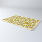 be here now // flower power // retro surf art by surfy birdy Rug Gallery Image 3