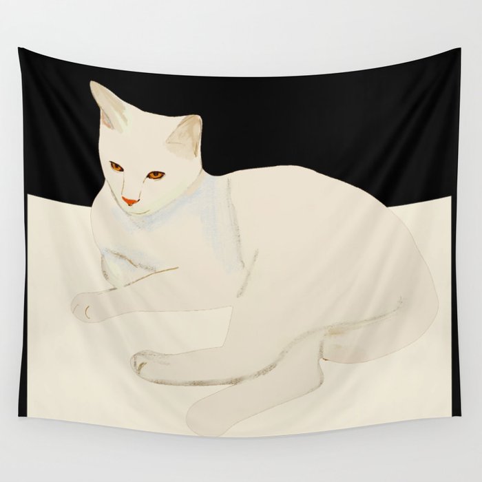 Minimal Abstract Art Cat 6 Wall Tapestry Gallery Image 4