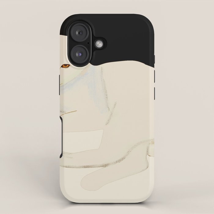 Minimal Abstract Art Cat 6 iPhone Case Gallery Image 1
