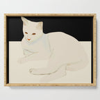 Minimal Abstract Art Cat 6 Serving Tray Gallery Image 1