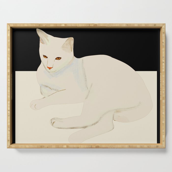 Minimal Abstract Art Cat 6 Serving Tray Gallery Image 1