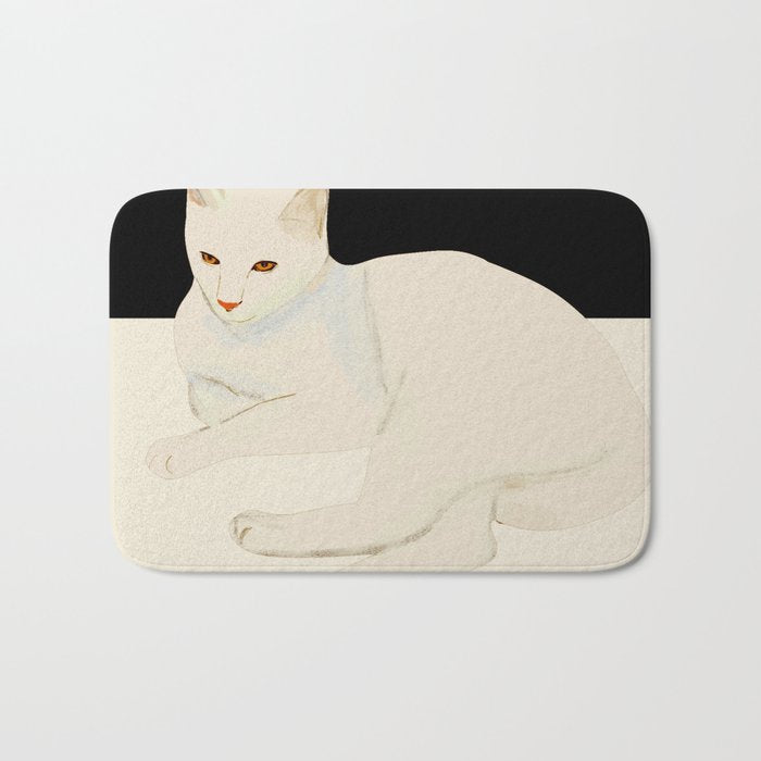 Minimal Abstract Art Cat 6 Bath Mat Gallery Image 1