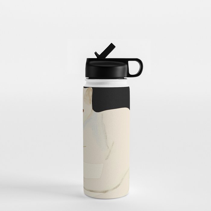 Minimal Abstract Art Cat 6 Water Bottle Gallery Image 1