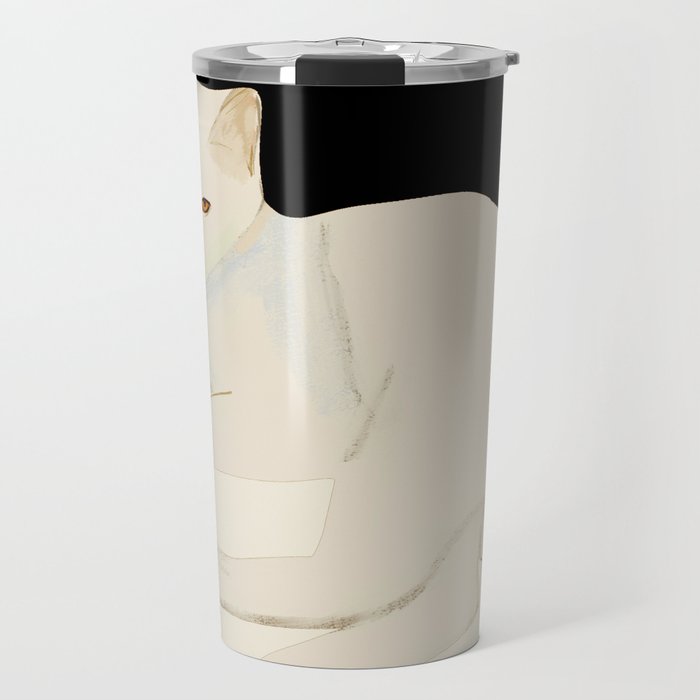 Minimal Abstract Art Cat 6 Travel Mug Gallery Image 1