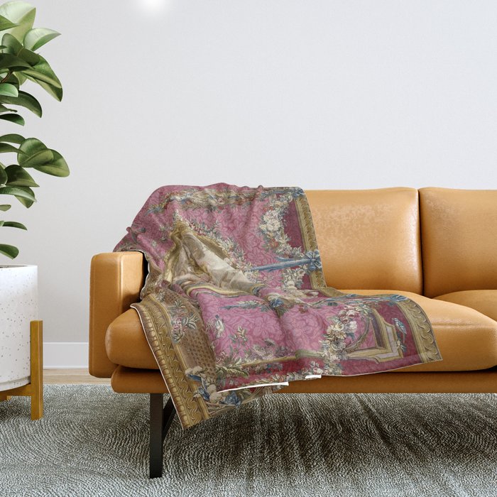 François Boucher "Venus aux forges de Vulcain" Throw Blanket Gallery Image 1