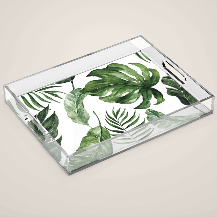 Tropical Leaf Acrylic Tray Gallery Image 1