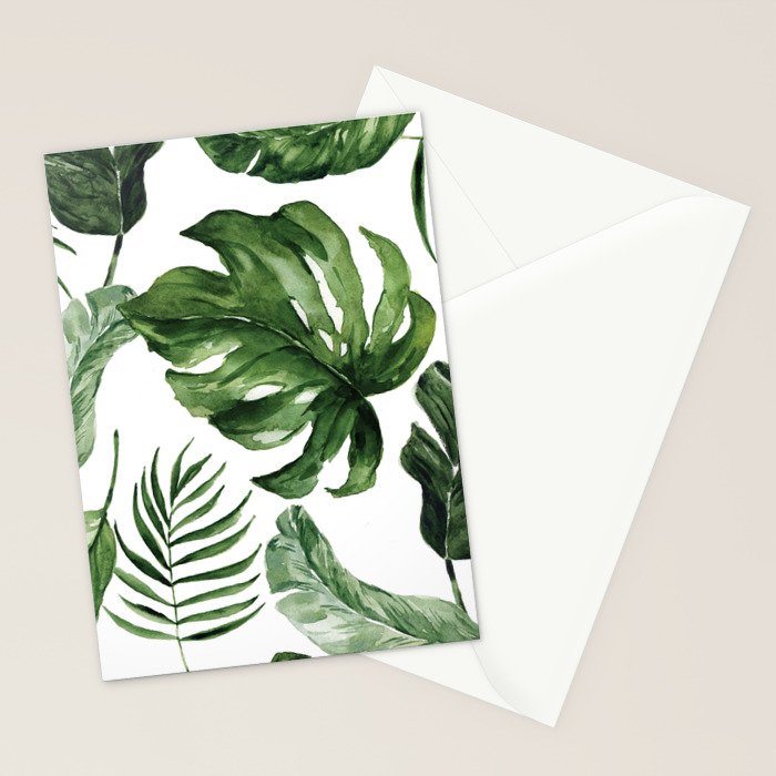 Tropical Leaf Stationery Card Gallery Image 2