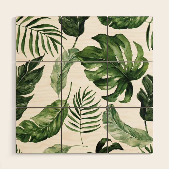 Tropical Leaf Wood Wall Art Gallery Image 1