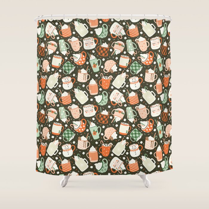 Christmas Cocoa Shower Curtain Gallery Image 1