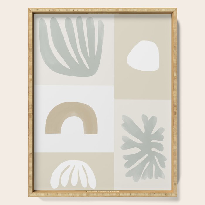 Modern Corals | Sage Green Serving Tray Gallery Image 1