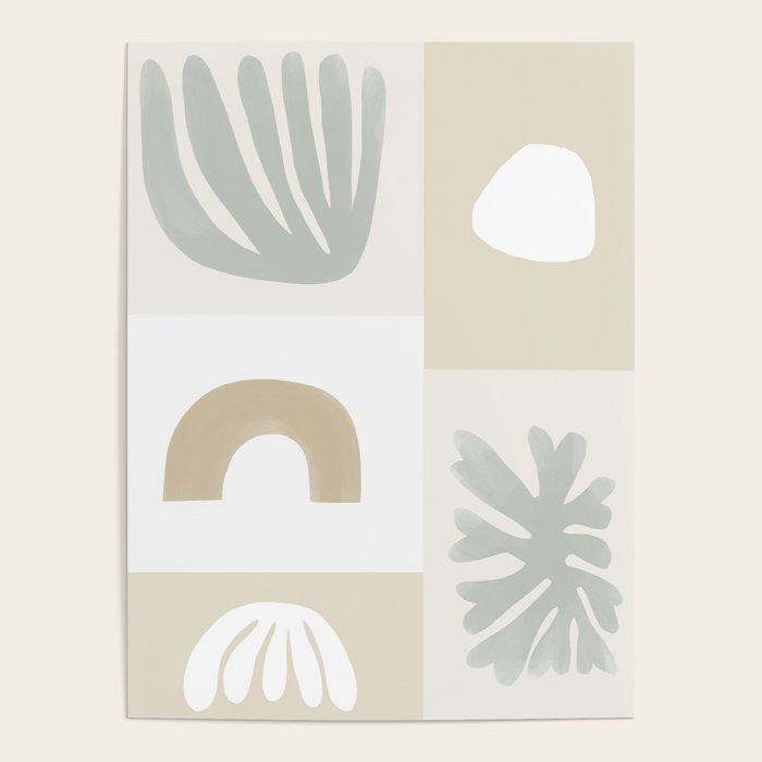 Modern Corals | Sage Green Poster Gallery Image 4