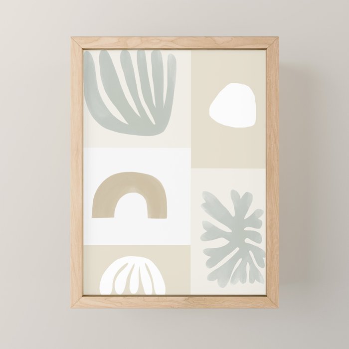 Modern Corals | Sage Green Mini Art Print Gallery Image 1