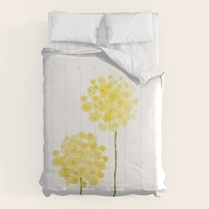two abstract dandelions watercolor Comforter Gallery Image 6
