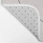 Capricorn Zodiac Star Constellation Line Art White Bath Mat Gallery Image 2