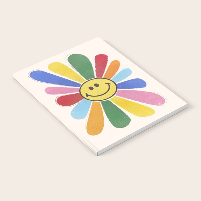 Smiley Hippie Daisy Notebook Gallery Image 2