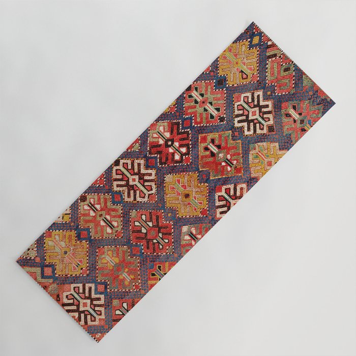 Azeri Zili Azerbaijan South Causasus Antique Rug Print Yoga Mat Gallery Image 1