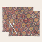Azeri Zili Azerbaijan South Causasus Antique Rug Print Placemat Gallery Image 1