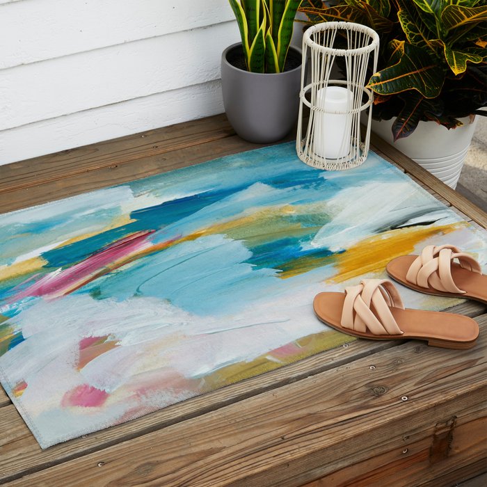 Abstract Oil Painting No. 55 Outdoor Rug Gallery Image 2