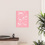 Excavated Dinosaur Fossils in Candy Pink Poster Gallery Image 2