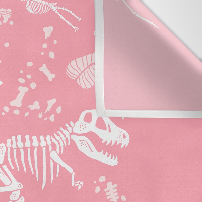 Excavated Dinosaur Fossils in Candy Pink Wall Tapestry Gallery Image 3
