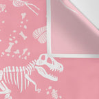 Excavated Dinosaur Fossils in Candy Pink Wall Tapestry Gallery Image 3
