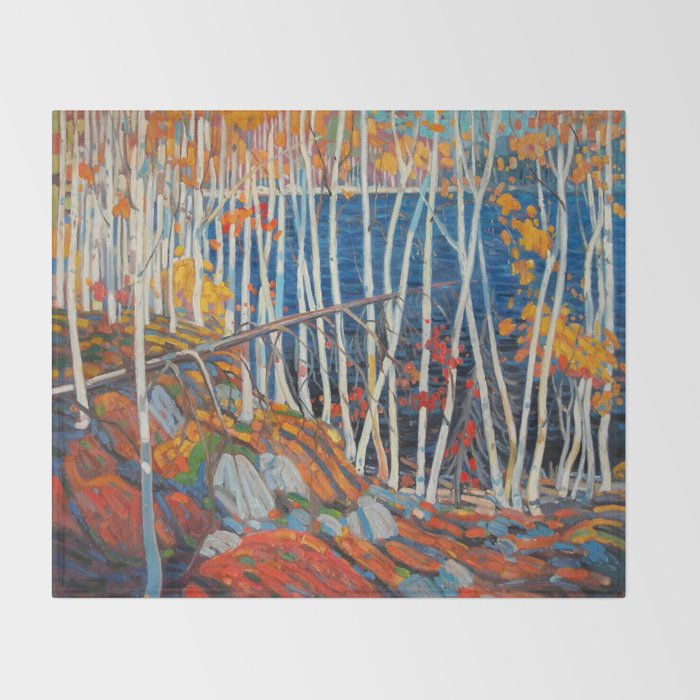 In The Northland (Group Of Seven) by Tom Thomson Canadian Landscape Art Throw Blanket Gallery Image 2